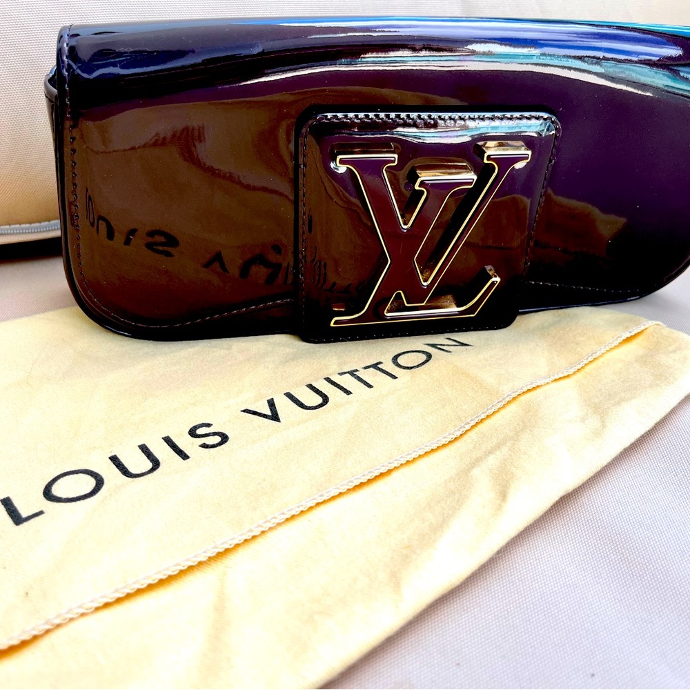 SOLD Louis Vuitton Sobe Clutch Patent Burgundy